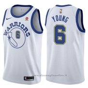 Maglia Golden State Warriors Nick Young NO 6 Hardwood Classic 2017-18 Bianco
