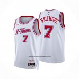 Maglia Houston Rockets Cam Whitmore No 7 Citta 2025-26 Bianco