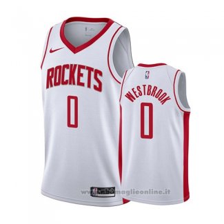 Maglia Houston Rockets Russell Westbrook NO 0 Association 2019-20 Bianco