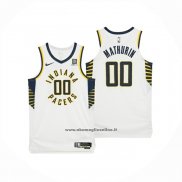 Maglia Indiana Pacers Bennedict Mathurin No 00 Association 2025-26 Bianco