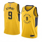 Maglia Indiana Pacers Elijah Stewart NO 9 Statement 2018 Giallo