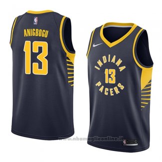 Maglia Indiana Pacers Ike Anigbogu NO 13 Icon 2018 Blu