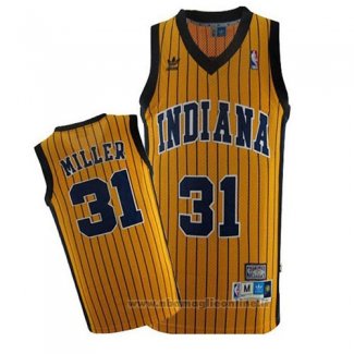 Maglia Indiana Pacers Reggie Miller NO 31 Throwback Giallo