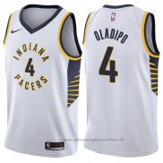 Maglia Indiana Pacers Victor Oladipo NO 4 Association 2017-18 Bianco