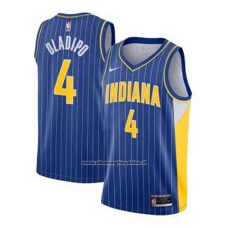 Maglia Indiana Pacers Victor Oladipo #4 Citta 2020-21 Blu