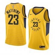 Maglia Indiana Pacers Wesley Matthews NO 23 Statement 2018 Giallo