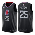 Maglia Los Angeles Clippers Austin Rivers NO 25 Statement 2019 Nero