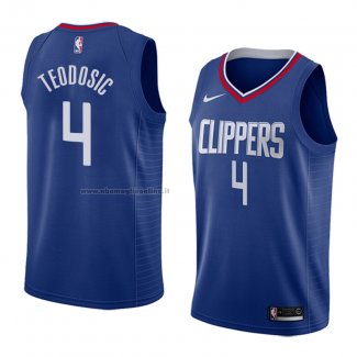 Maglia Los Angeles Clippers Milos Teodosic NO 4 Icon 2018 Blu