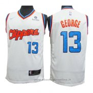 Maglia Los Angeles Clippers Paul George NO 13 2019-20 Bianco