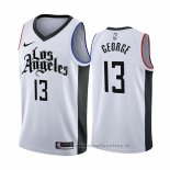 Maglia Los Angeles Clippers Paul George NO 13 Citta 2019-20 Bianco