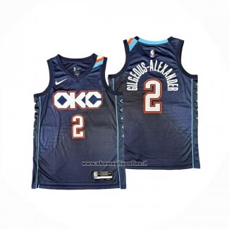 Maglia Los Angeles Clippers Shai Gilgeous-alexander No 2 Citta 2025-26 Blu