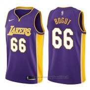 Maglia Los Angeles Lakers Andrew Bogut NO 66 Statement 2017-18 Viola