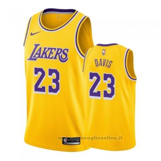 Maglia Los Angeles Lakers Anthony Davis NO 23 Icon 2019-20 Giallo