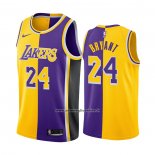 Maglia Los Angeles Lakers Kobe Bryant #24 Split Giallo Viola