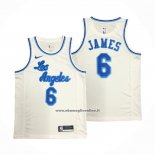 Maglia Los Angeles Lakers LeBron James #6 Classic 2019-20 Bianco