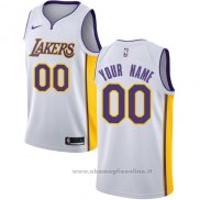 Maglia Los Angeles Lakers Personalizzate 17-18 Bianco