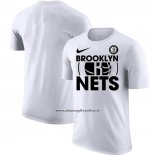Maglia Manica Corta Brooklyn Nets Bianco