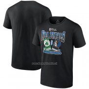 Maglia Manica Corta Dallas Boston Celtics Vs Dallas Mavericks 2024 NBA Finals Nero