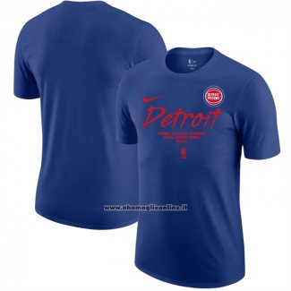 Maglia Manica Corta Detroit Pistons Blu