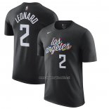 Maglia Manica Corta Los Angeles Clippers Kawhi Leonard Citta 2022-23 Nero