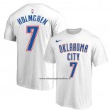 Maglia Manica Corta Oklahoma City Thunder Chet Holmgren Bianco