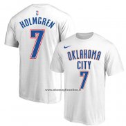Maglia Manica Corta Oklahoma City Thunder Chet Holmgren Bianco