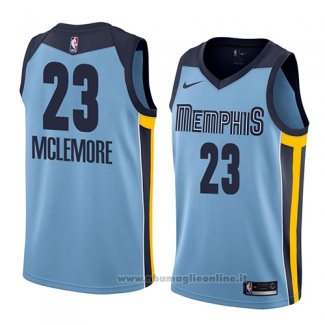 Maglia Memphis Grizzlies Ben Mclemore NO 23 Statement 2018 Blu