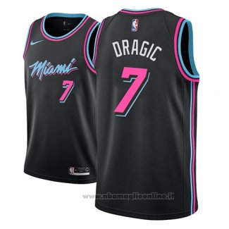 Maglia Miami Heat Goran Dragic NO 7 Citta 2018-19 Nero