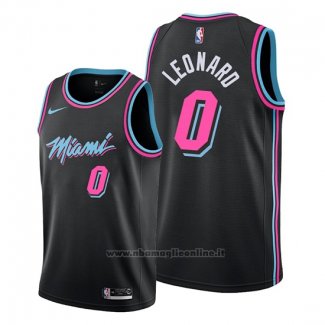 Maglia Miami Heat Meyers Leonard NO 0 Citta Nero