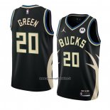 Maglia Milwaukee Bucks A.c. Green #20 Statement 2022-23 Nero