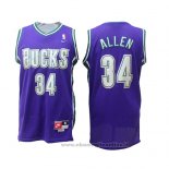 Maglia Milwaukee Bucks Allen NO 34 Throwback Viola