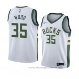 Maglia Milwaukee Bucks Christian Wood NO 35 Association 2018 Bianco