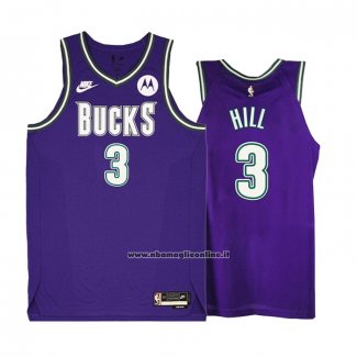 Maglia Milwaukee Bucks George Hill #3 Classic 2022-23 Viola