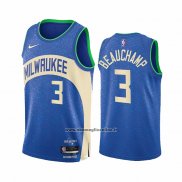 Maglia Milwaukee Bucks Marjon Beauchamp #3 Citta 2023-24 Blu