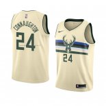 Maglia Milwaukee Bucks Pat Connaughton NO 24 Citta 2018 Crema