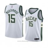 Maglia Milwaukee Bucks Shabazz Muhammad NO 15 Association 2018 Bianco