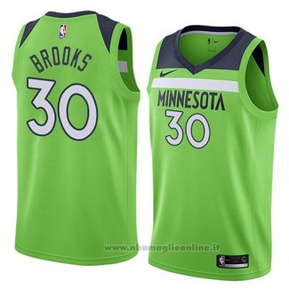 Maglia Minnesota Timberwolves Aaron Brooks NO 30 Statement 2018 Verde