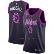 Maglia Minnesota Timberwolves D'angelo Russell #0 Citta 2018-19 Viola