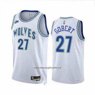 Maglia Minnesota Timberwolves Rudy Gobert #27 Classic 2023-24 Bianco