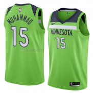 Maglia Minnesota Timberwolves Shabazz Muhammad NO 15 Statement 2018 Verde