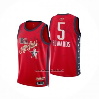 Maglia Nba All Star 2026 Anthony Edwards No 5 Rosso