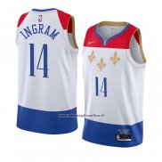 Maglia New Orleans Pelicans Brandon Ingram #14 Citta 2020-21 Bianco