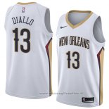 Maglia New Orleans Pelicans Cheick Diallo NO 13 Association 2018 Bianco