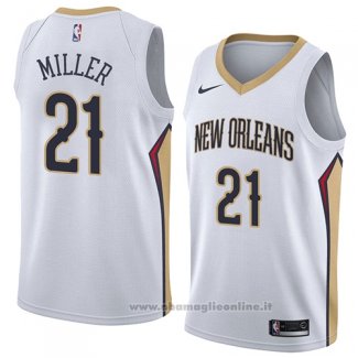 Maglia New Orleans Pelicans Darius Miller NO 21 Association 2018 Bianco