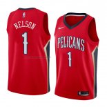 Maglia New Orleans Pelicans Jameer Nelson NO 1 Statement 2018 Rosso
