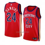 Maglia New Orleans Pelicans Jordan Hawkins #24 Statement 2023-24 Rosso