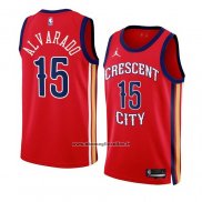 Maglia New Orleans Pelicans Jose Alvarado #15 Statement 2023-24 Rosso