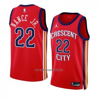 Maglia New Orleans Pelicans Larry Nance JR #22 Statement 2023-24 Rosso