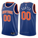 Maglia New York Knicks Enes Kanter NO 00 Icon 2017-18 Blu