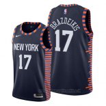 Maglia New York Knicks Iggy Brazdeikis NO 17 Citta 2019 Blu